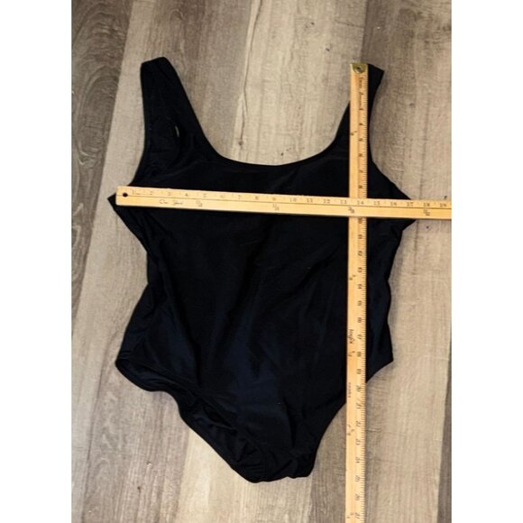 No Boundaries Womens Black Scoop Neck One-Piece Swimsuit Size XL - Picture 5 of 5